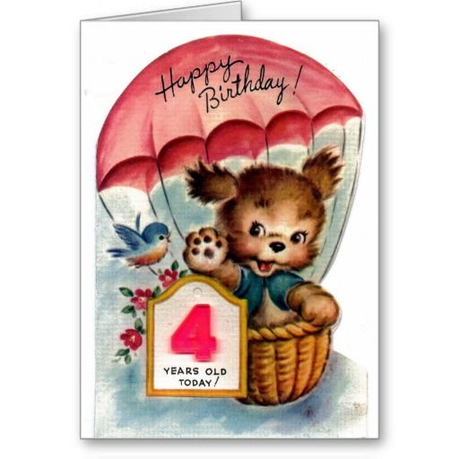 Birthday Wishes For 4 Year Old
 Happy Birthday 4 year old Card Zazzle