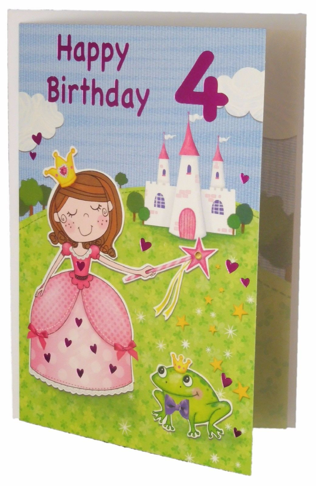 Birthday Wishes For 4 Year Old
 Girl Age 4 Years Old 4th Happy Birthday Greetings Card
