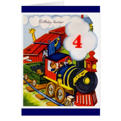 Birthday Wishes For 4 Year Old
 Happy Birthday 4 Year Old Boy Greeting Cards