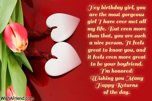 Birthday Wishes To Girlfriend
 Quotes For Girlfriend Birthday Wishes QuotesGram