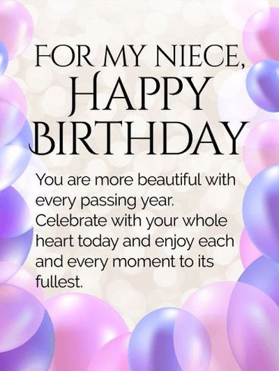 Birthday Wishes To My Niece
 110 Happy Birthday Niece Quotes and Wishes with