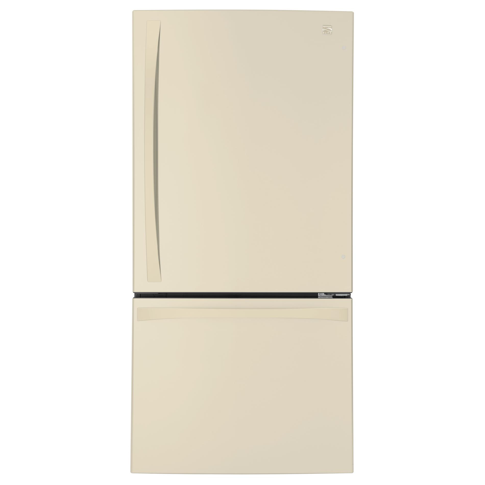 Bisque Refrigerator Bottom Freezer
 Kenmore Elite 24 1 cu ft 33" Bottom Freezer