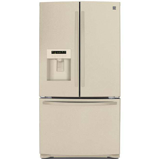 Bisque Refrigerator Bottom Freezer
 Kenmore 24 7 cu ft French Door Bottom Freezer