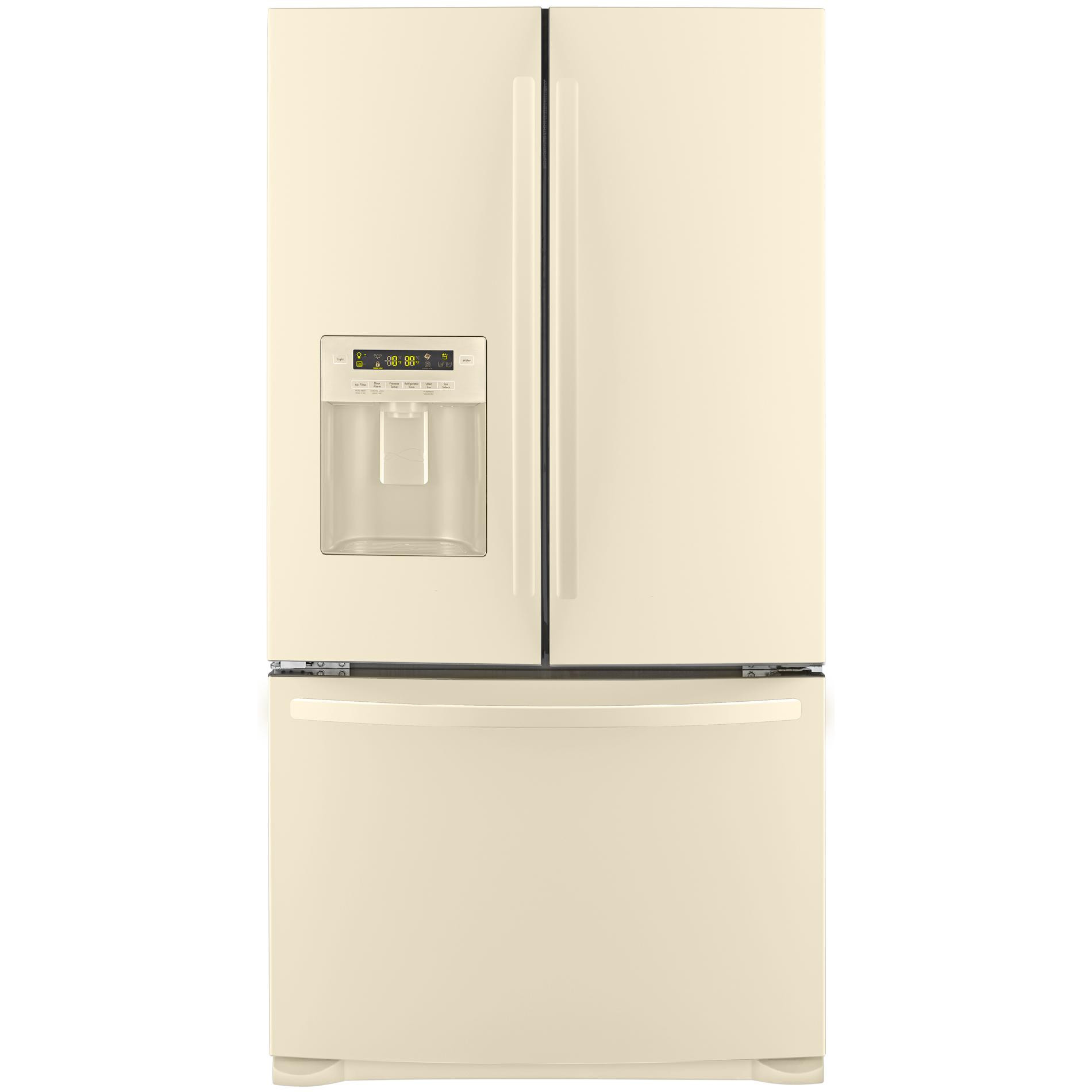 Bisque Refrigerator Bottom Freezer
 Kenmore 26 8 cu ft French Door Bottom Freezer