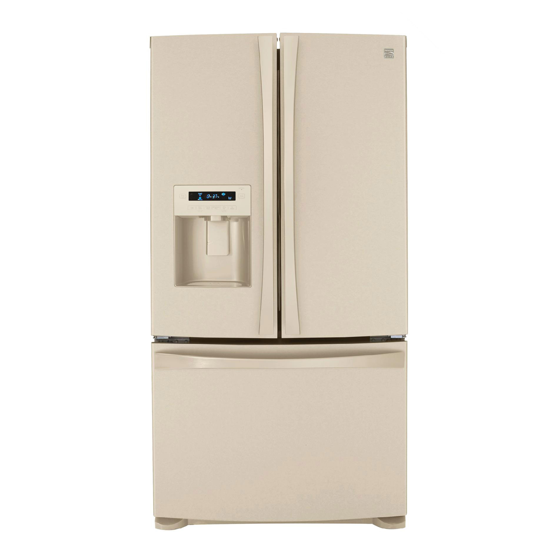 Bisque Refrigerator Bottom Freezer
 Kenmore Elite 27 6 cu ft French Door Bottom
