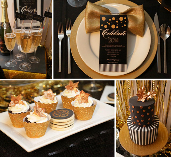Black And Gold Birthday Decorations
 Black And Gold Graduation Party B Lovely Events