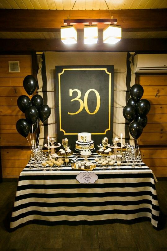 Black And Gold Birthday Decorations
 23 Cute Glam 30th Birthday Party Ideas For Girls Shelterness