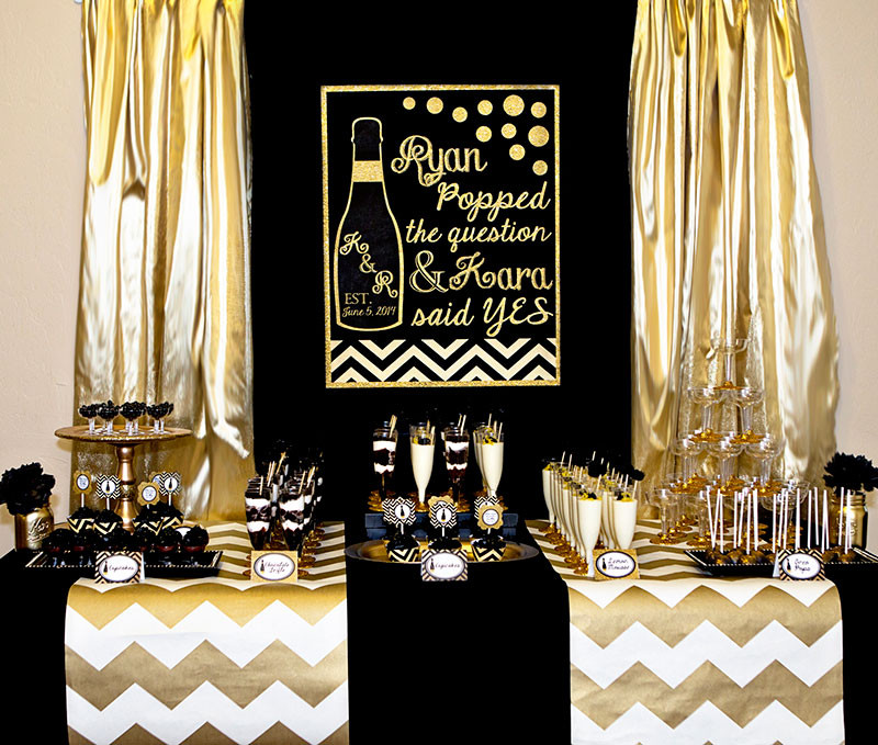Black And Gold Birthday Decorations
 Black and Gold Bridal Shower Clean Living Clean Eating