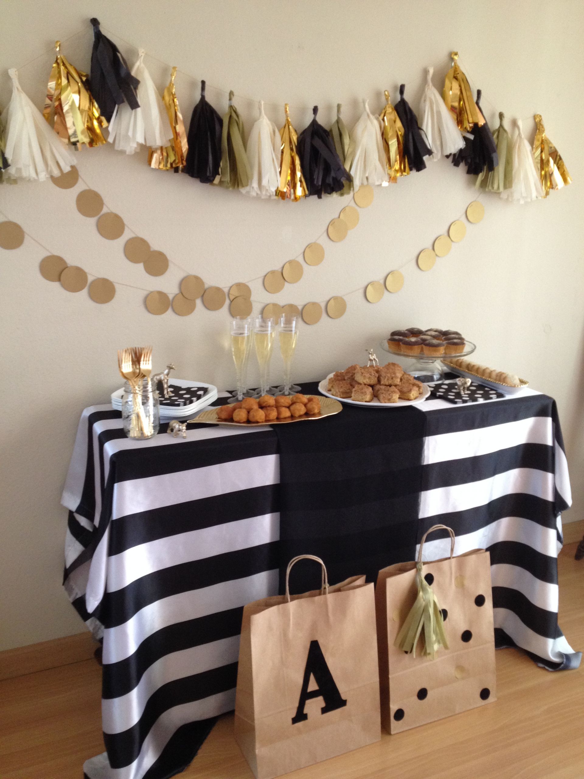 Black And Gold Birthday Decorations
 Black White & Gold Party
