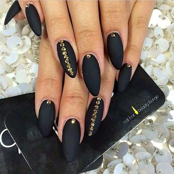 Black And Gold Nail Art Designs
 50 Sassy Black Nail Art Designs To Add Spark To Your Bold Look