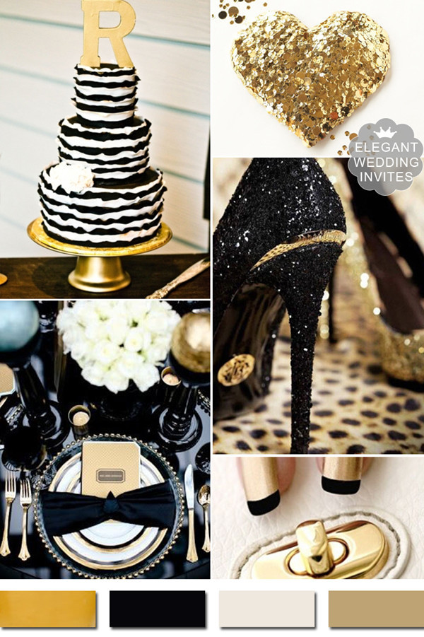 Black And Gold Wedding Theme
 5 Amazing Metallic Wedding Color Ideas And Supplies