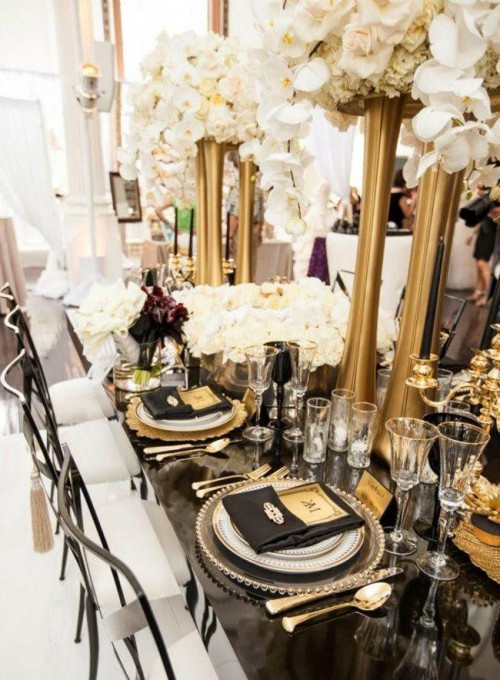 Black And Gold Wedding Theme
 Great Ideas For An Elegant Black And Gold Wedding Color