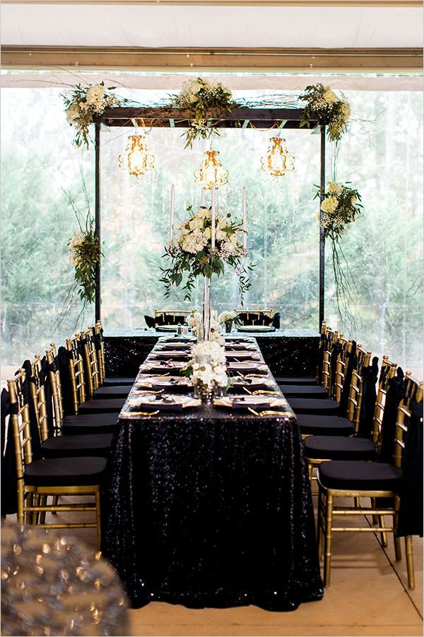 Black And Gold Wedding Theme
 Black and Gold Wedding in Paris