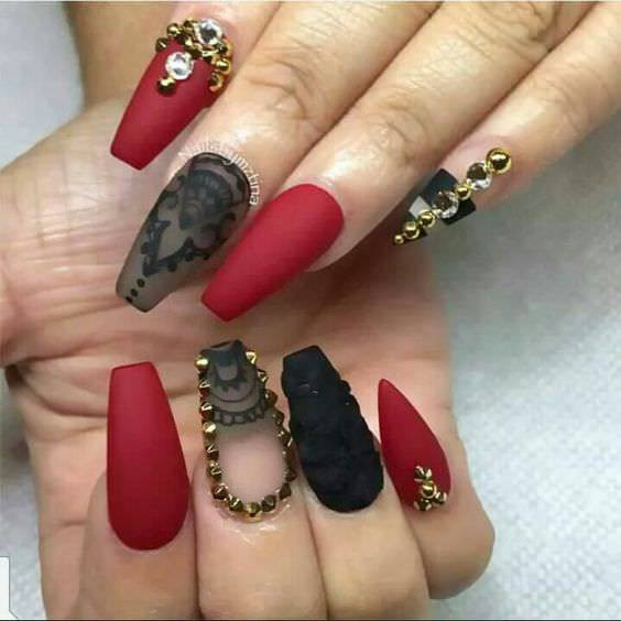 Black And Red Nail Ideas
 29 Red and Black Nail Art Designs Ideas