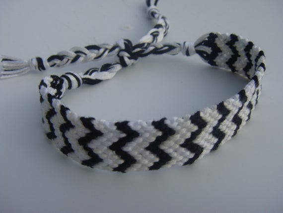 Black And White Bracelet
 Black and White Friendship Bracelet by tinacdesigns on Etsy