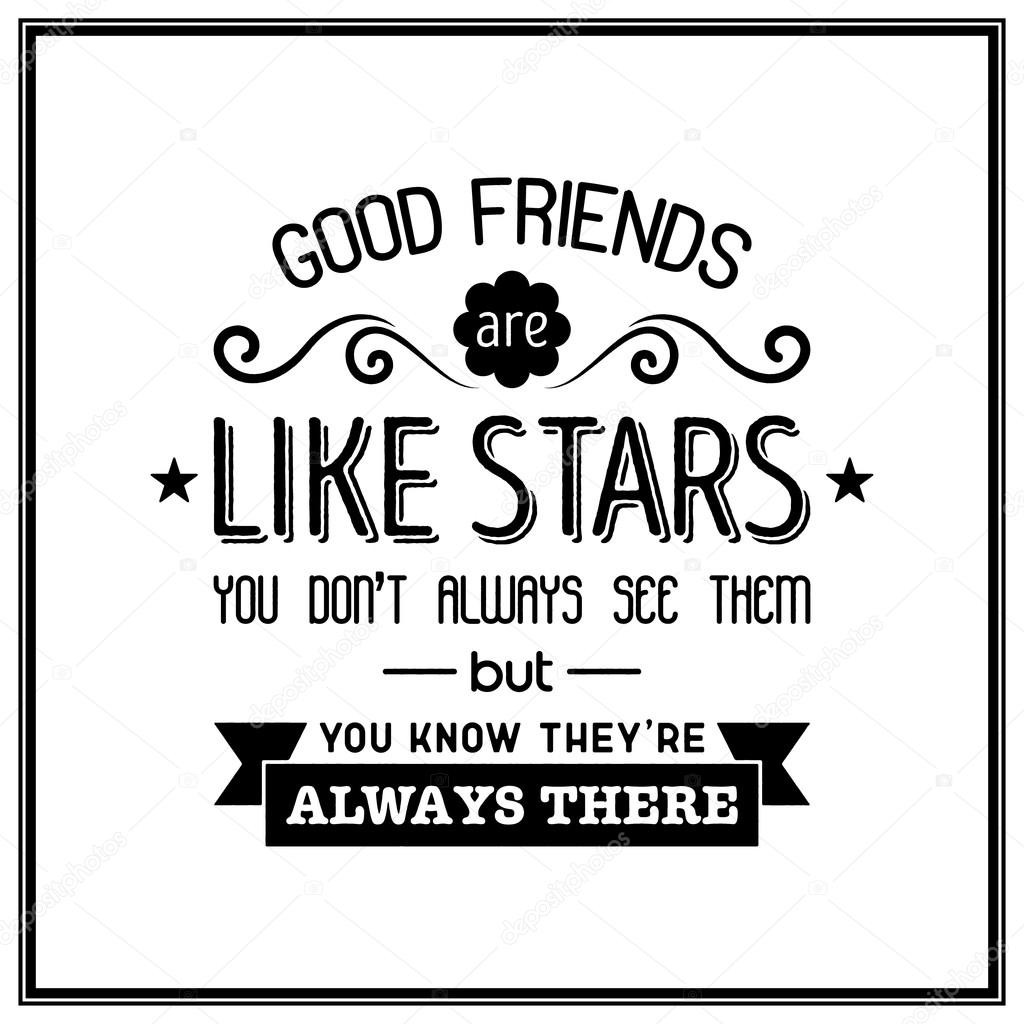Black And White Friendship Quotes
 Friendship Quote typographical background — Stock Vector