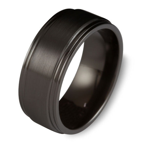 Black Cobalt Wedding Bands
 C7693C Black Cobalt Chrome Classic Wedding Ring