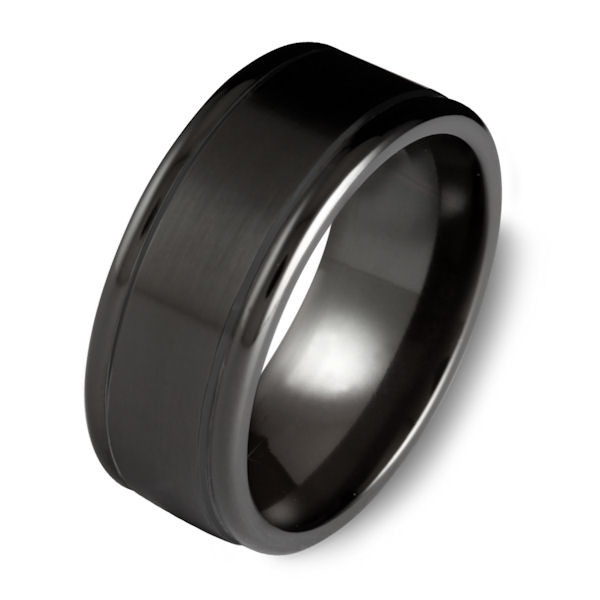 Black Cobalt Wedding Bands
 C7699C Black Cobalt Chrome Classic Wedding Ring