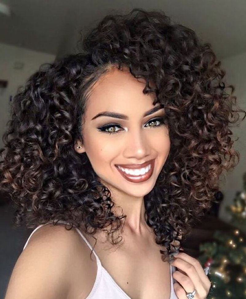Black Curly Hairstyles
 Cheap Destiny Kinky Afro Curly Wigs Synthetic Lace