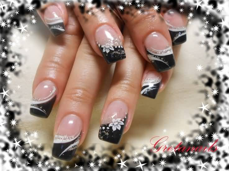 Black French Tip Nail Designs
 45 Cool Black French Tip Nail Art Designs For Trendy Girls