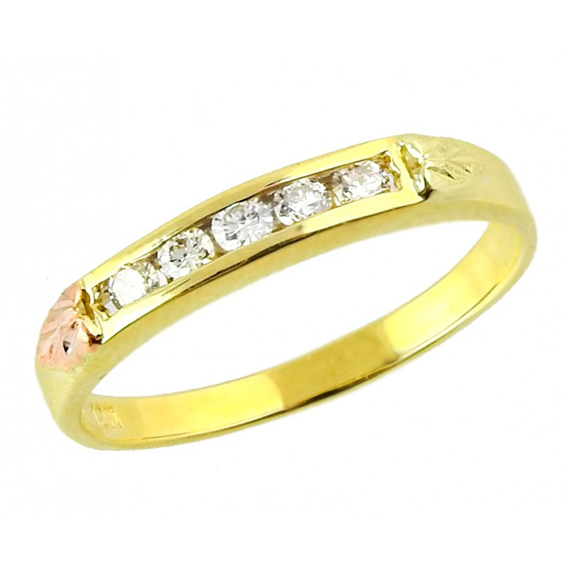 Black Hills Gold Rings With Diamonds
 10K Black Hills Gold 25Tw Diamond Engagement Ring