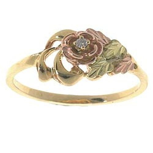 Black Hills Gold Rings With Diamonds
 Black Hills Gold Diamond Accent Rose Ring