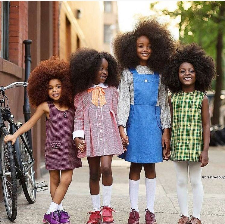 Black Kids Fashion
 Cute little black girls with beautiful 1970s afros