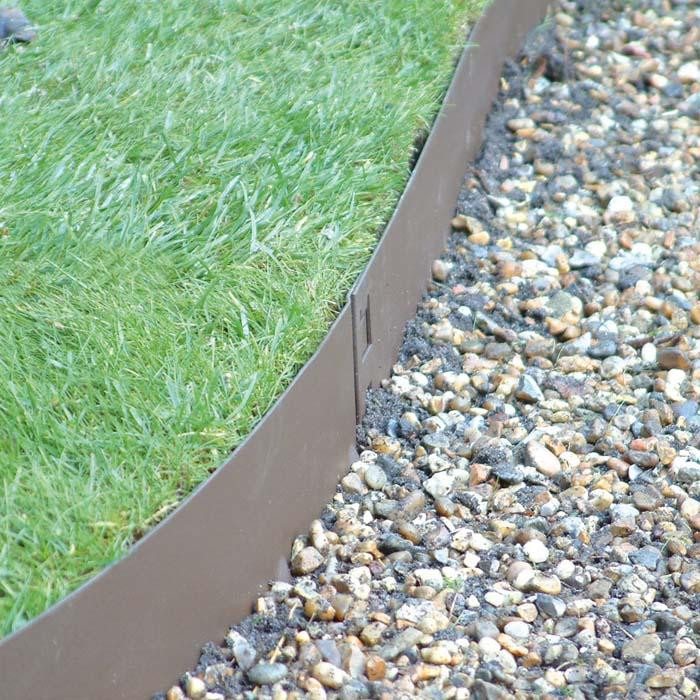 Black Metal Landscape Edging
 Brown Flexible Steel Lawn Edging Harrod Horticultural UK