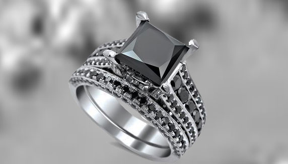 Black Princess Cut Engagement Rings
 Princess Cut Black Diamond Engagement Rings Colorful and