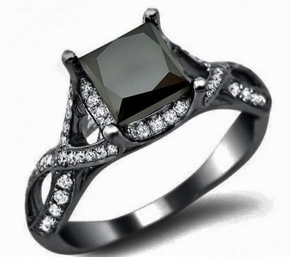 Black Princess Cut Engagement Rings
 Women s Jewelry News Blue Diamond Engagement Ring Bridal