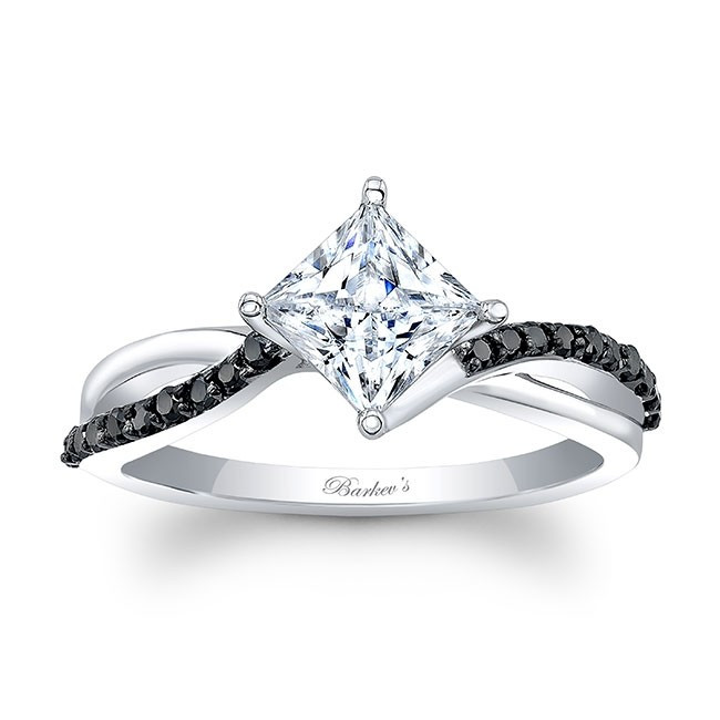 Black Princess Cut Engagement Rings
 Barkev s Princess Cut Black Diamond Engagement Ring