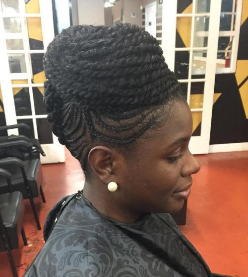 Black Updo Hairstyles With Twists
 50 Updo Hairstyles for Black Women Ranging from Elegant to