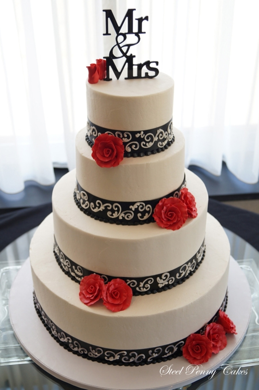 Black White And Red Wedding Cakes
 Red Black And Ivory Wedding CakeCentral