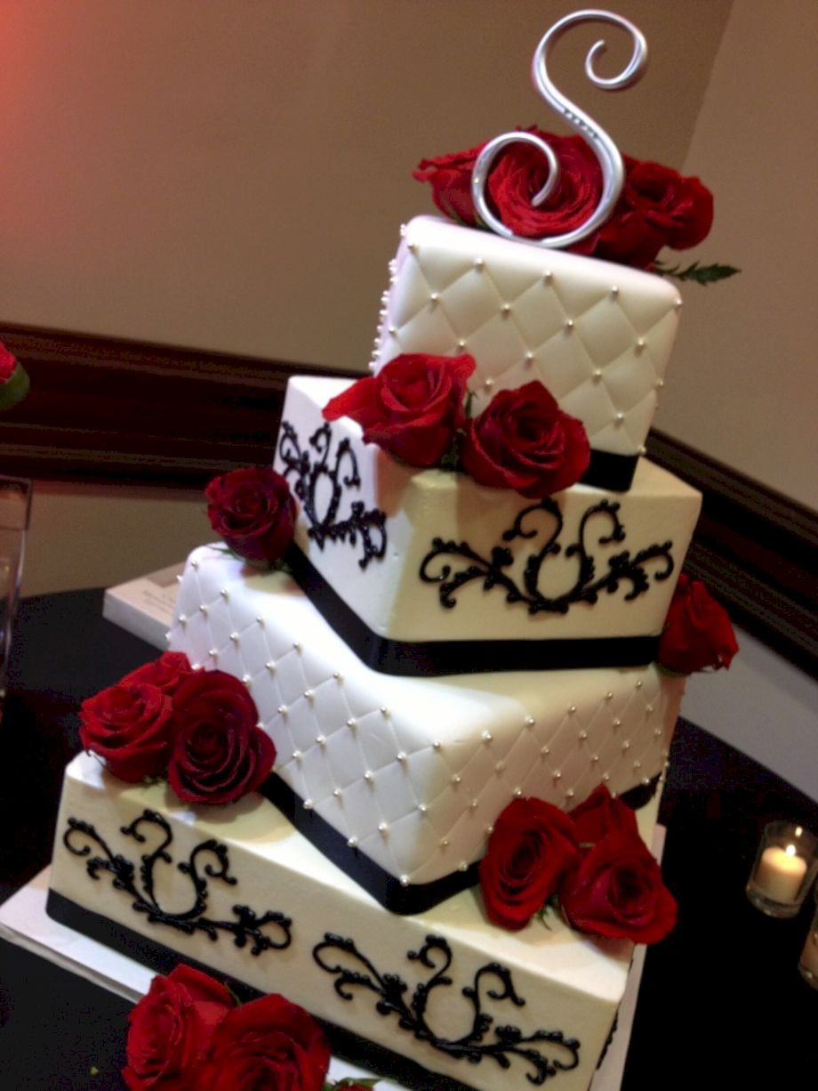 Black White And Red Wedding Cakes
 Red black and white wedding cakes 4 VIs Wed