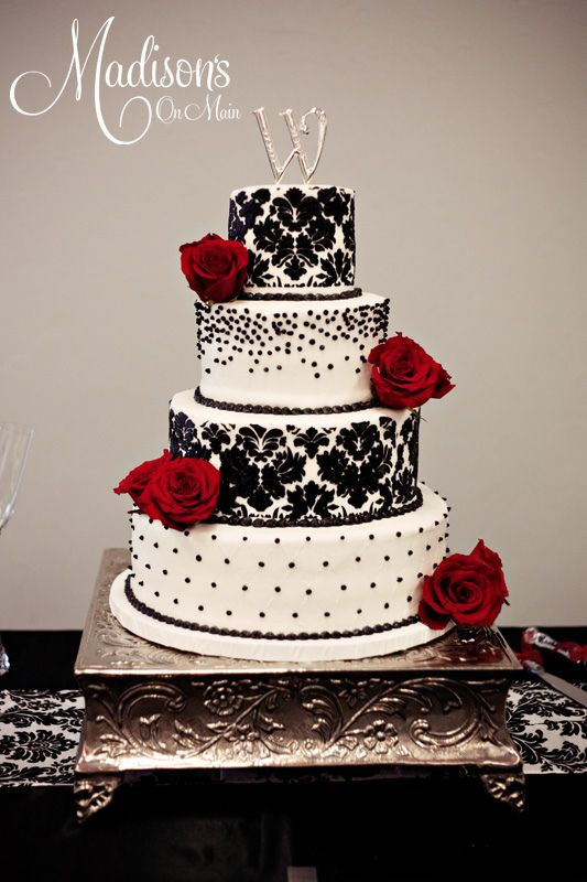 Black White And Red Wedding Cakes
 black red wedding cakes