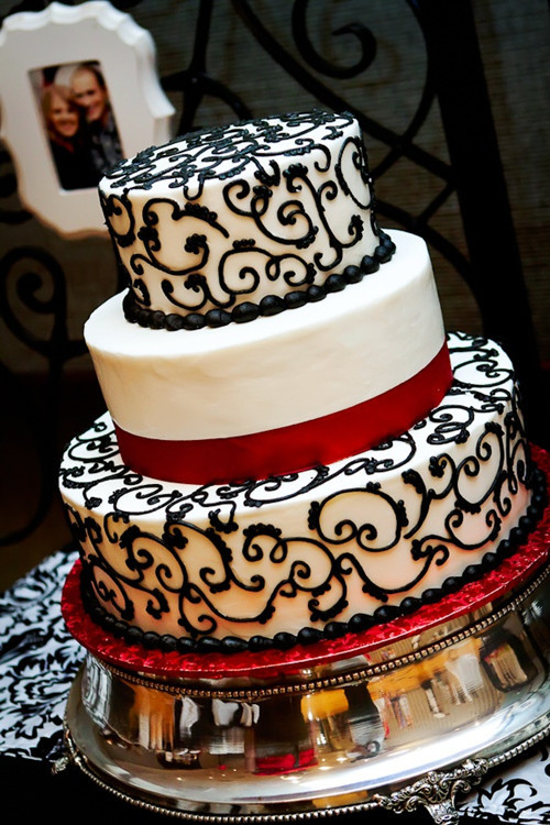 Black White And Red Wedding Cakes
 Red Wedding Theme Red Black and White Wedding Cakes for