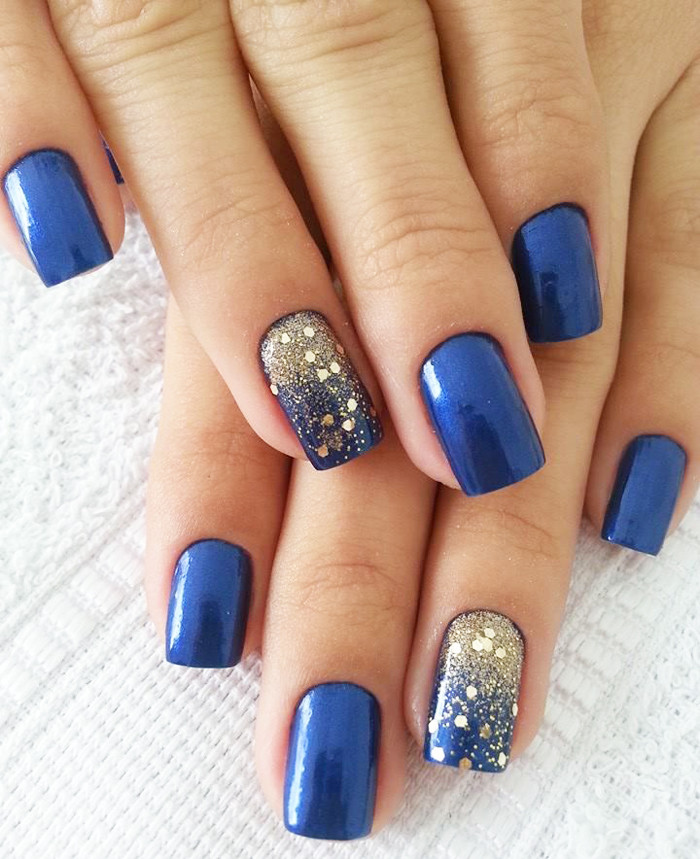 Blue And Gold Nail Designs
 navy blue white and gold nail designs navy blue and white