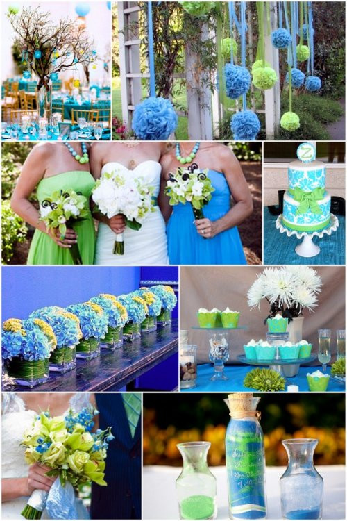 Blue And Green Wedding Colors
 Which Blue is Right for You Beau coup Blog