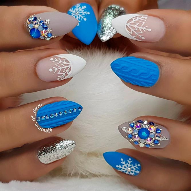 Blue Christmas Nail Designs
 50 Christmas Nails Designs For Much Joy