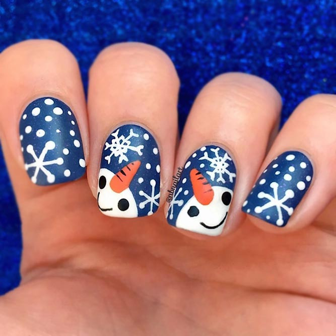 Blue Christmas Nail Designs
 50 Christmas Nails Designs For Much Joy