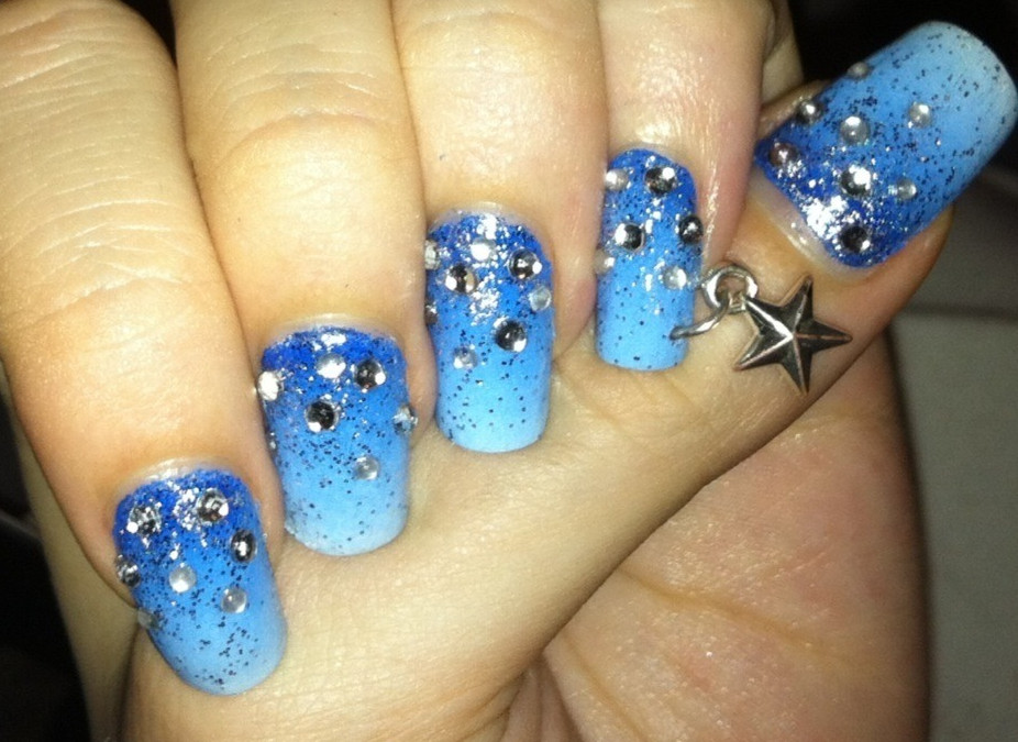 Blue Christmas Nail Designs
 Nerdy nails December 2012