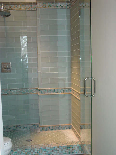 Blue Glass Tile Bathroom
 Blue Glass Tile Shower