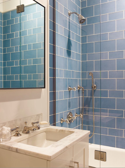 Blue Glass Tile Bathroom
 Blue Glass Bathroom Tiles Design Ideas