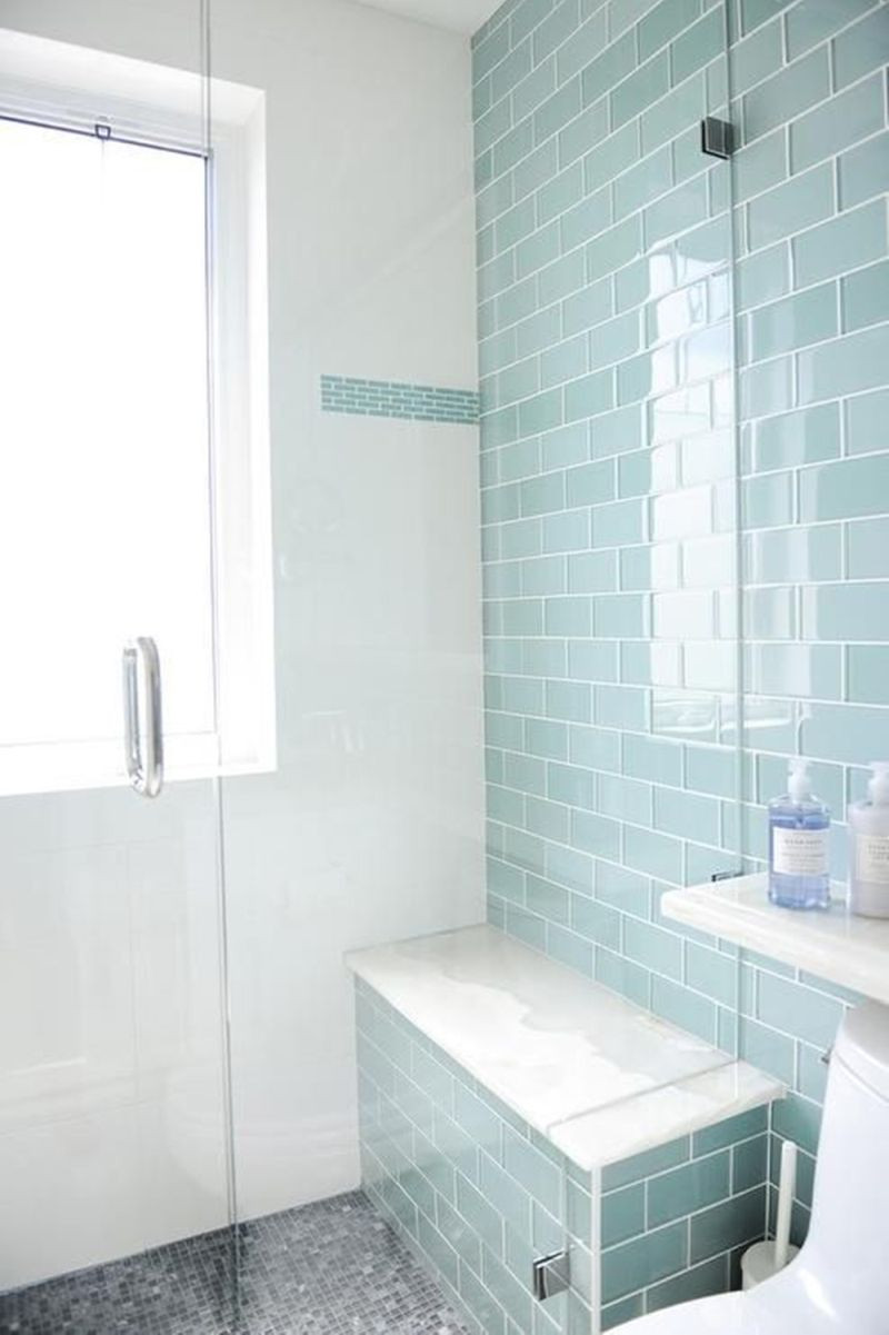 Blue Glass Tile Bathroom
 12 Beautiful Walk In Showers For Maximum Relaxation