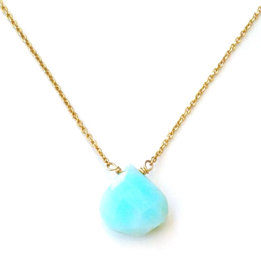 Blue Opal Necklace
 Sky Blue Opal Necklace