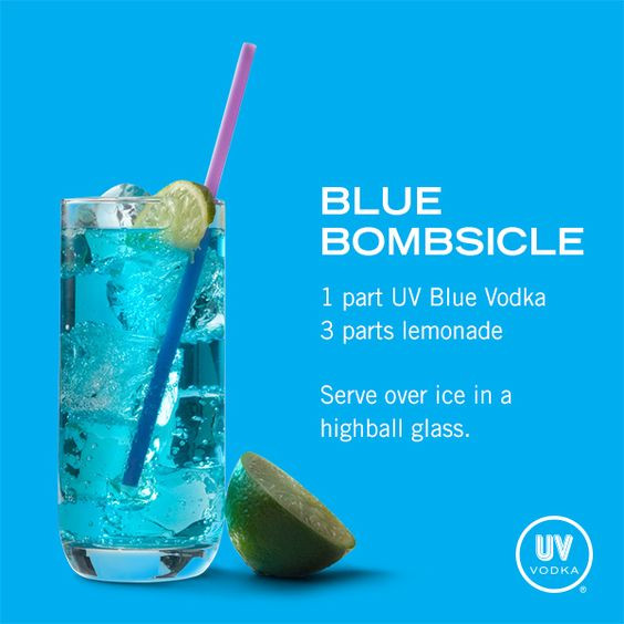 Blue Raspberry Vodka Drinks
 UV Vodka Recipe Blue Bombsicle • 1 part UV Blue Raspberry