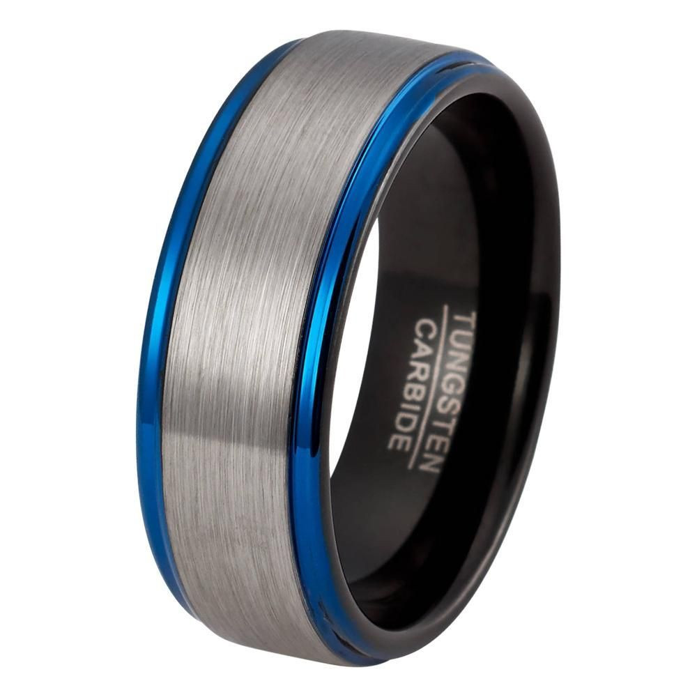 Blue Wedding Bands For Him
 Pin by Tungsten Wedding Bands on Blue Tungsten Wedding