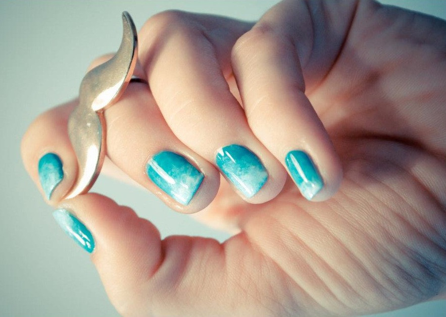 Blue Wedding Nails
 Something Blue Ideas