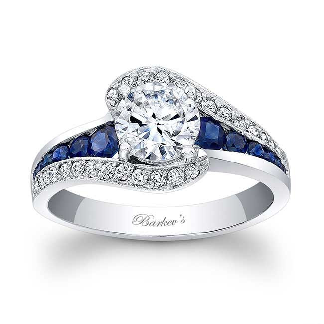 Blue Wedding Rings
 Barkev s Blue Sapphire Engagement Ring 7898LBS