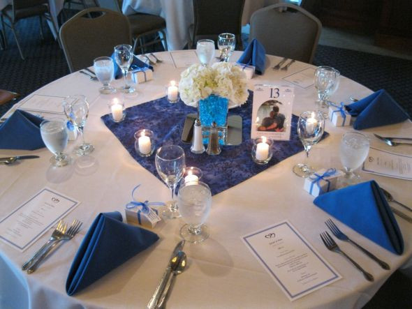 Blue Wedding Table Decorations
 best wedding ideas Lovely Navy Blue Wedding Centerpieces